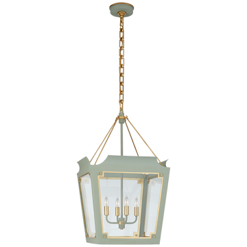 Visual Comfort Caddo Lantern in Celadon