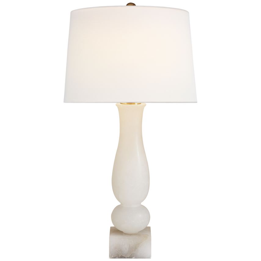 Visual Comfort Contemporary Balustrade Table Lamp in Alabaster