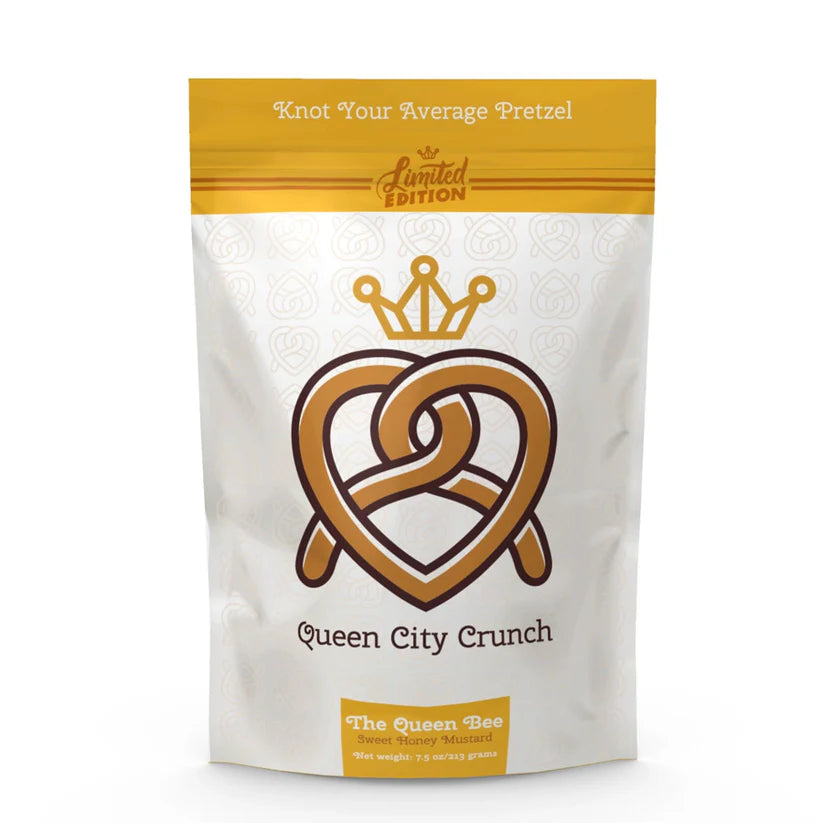 Queen City Crunch The Queen Bee Sweet Honey Mustard Pretzels 7.5 oz.