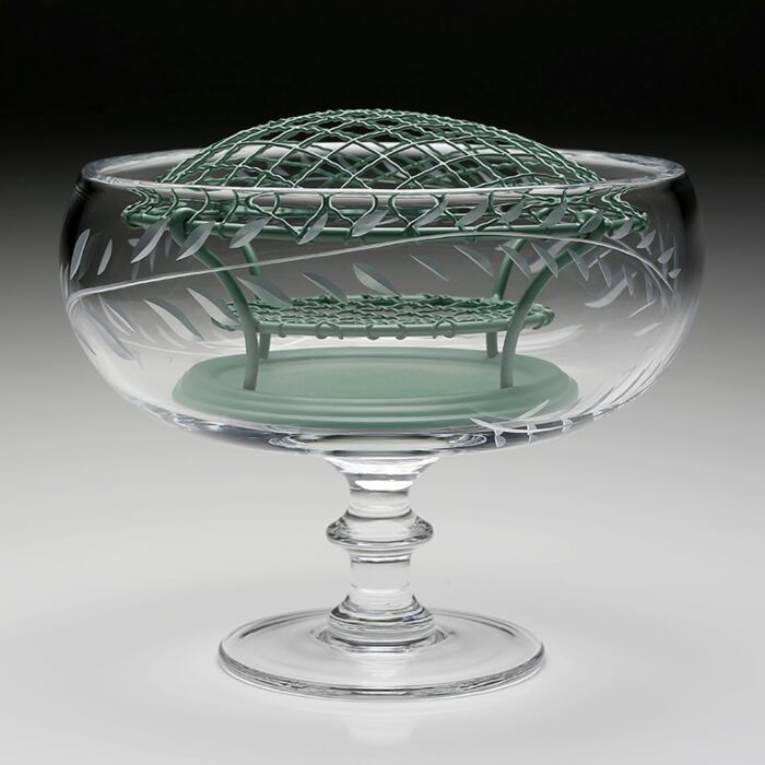William Yeoward Crystal Jasmine Rose Bowl Footed 8.5