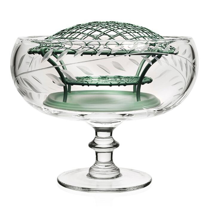 William Yeoward Crystal Jasmine Rose Bowl Footed 8.5