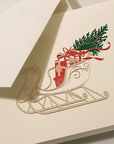 Crane & Co. Engraved Victorian Sleigh Cards : Set of 10