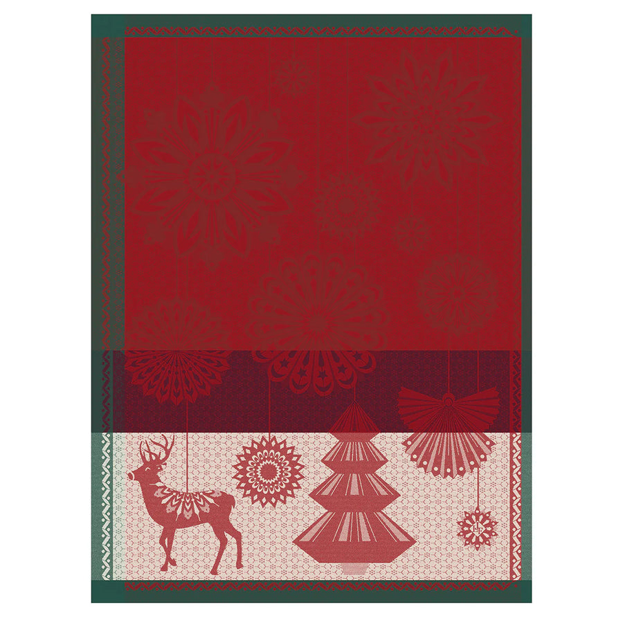 Le Jacquard Francais Lumiere d'etoiles Tea Towel in Red
