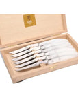Claude Dozorme Berlingot Steak Knives - White : Set of 6