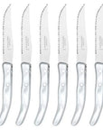 Claude Dozorme Berlingot Steak Knives - White : Set of 6