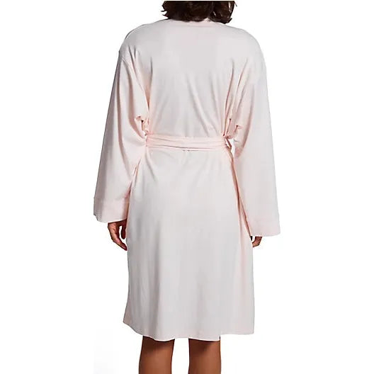 P. Jamas Butterknit Short Robe - Pink