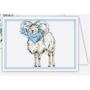 Ram w/ Blue Bandana Petite Notes