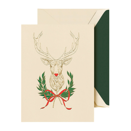 Crane & Co. Engraved Deer Cards: Set of 10