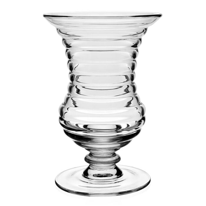 William Yeoward Crystal Ripples Footed Vase - 11"