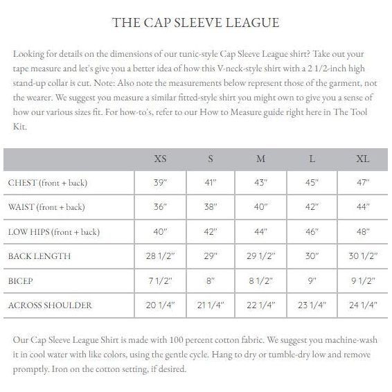 Claridge and King The Cap Sleeve League - Two Blue Stripe