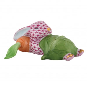 Herend Slumber Bunny - Raspberry