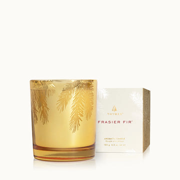 Frasier Fir Pine Needle Candle - Gold 6.5 oz.