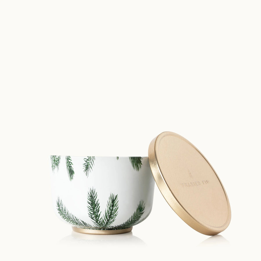 Frasier Fir Gold Tin Candle with Lid - 6.5 oz.