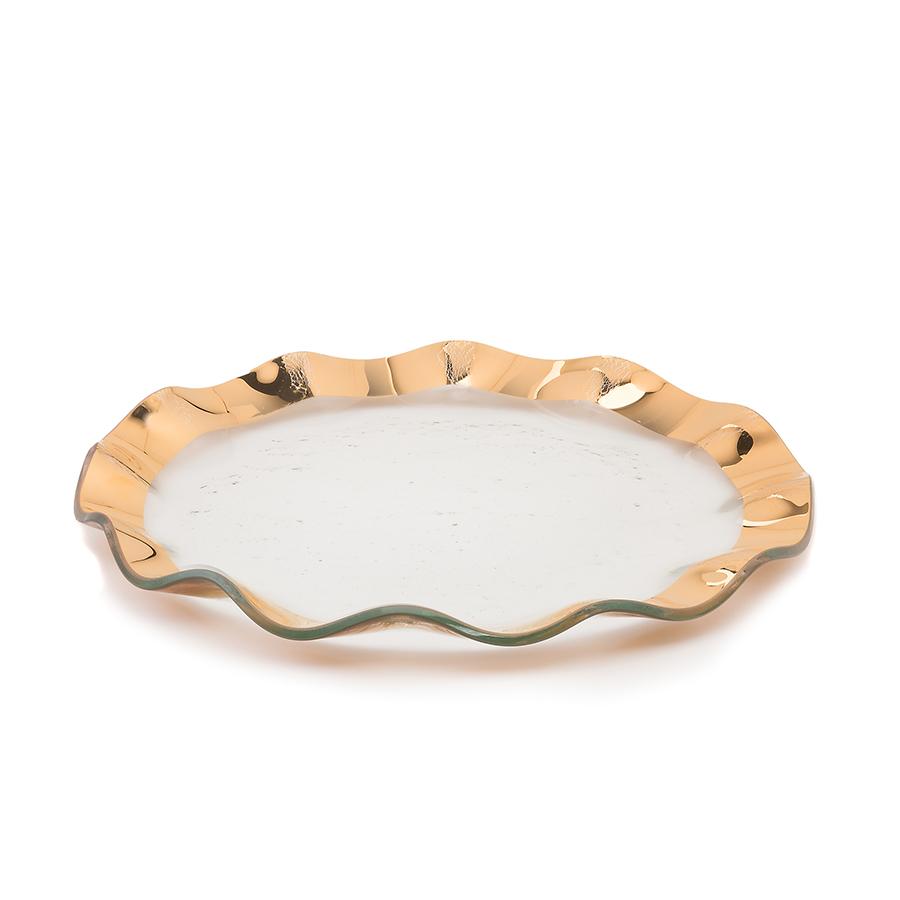 Annie Glass Buffet Ruffle Plate