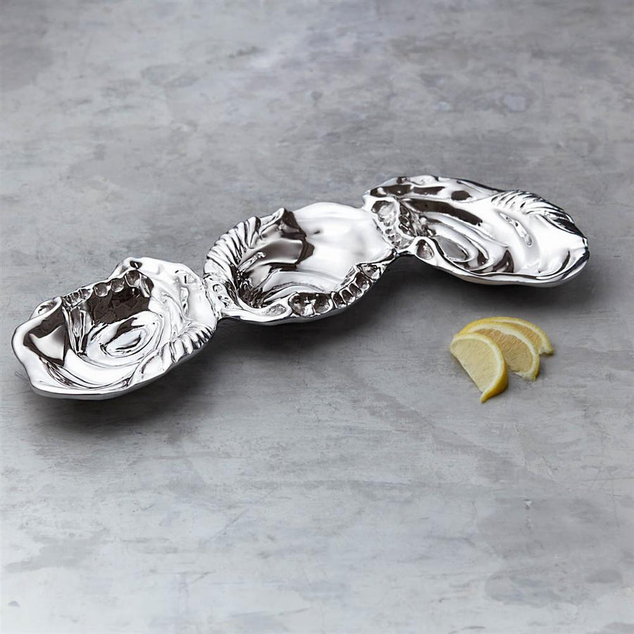 Beatriz Ball Ocean Triple Oyster Dip Platter
