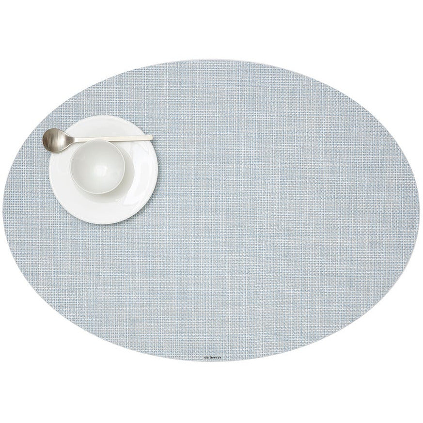 Chilewich Mini Basketweave Oval Sky