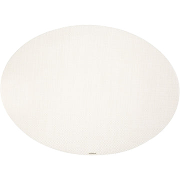Chilewich Oval Mini Basketweave in White
