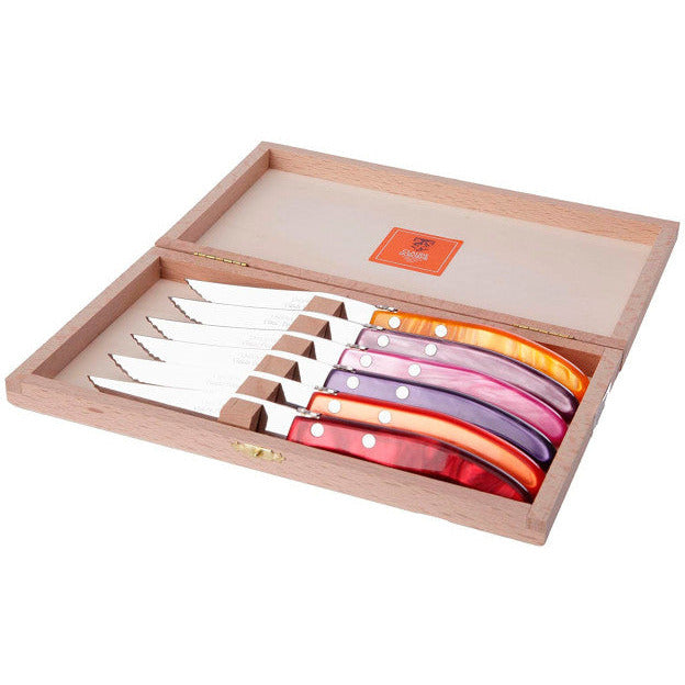 Berlingot Steak Knives Set of 6 in Hot Colors
