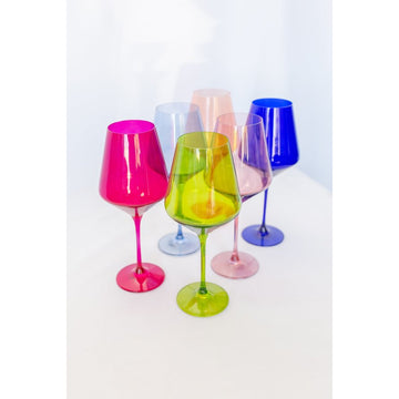 Estelle Set of 6 Mixed Stemmed Wineglasses