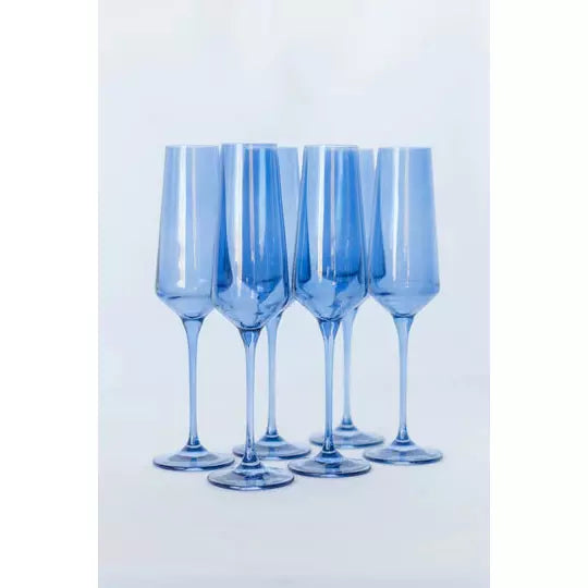 Estelle Cobalt Champagne Flutes