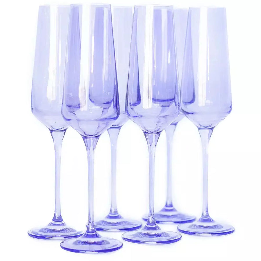 Estelle Flutes - Set of 6 in Lavender