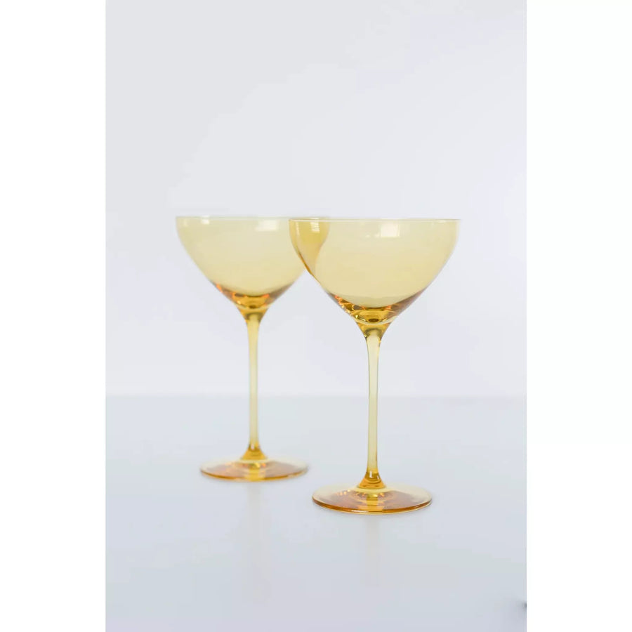 Estelle Martini Glasses Set of 2 in Yellow