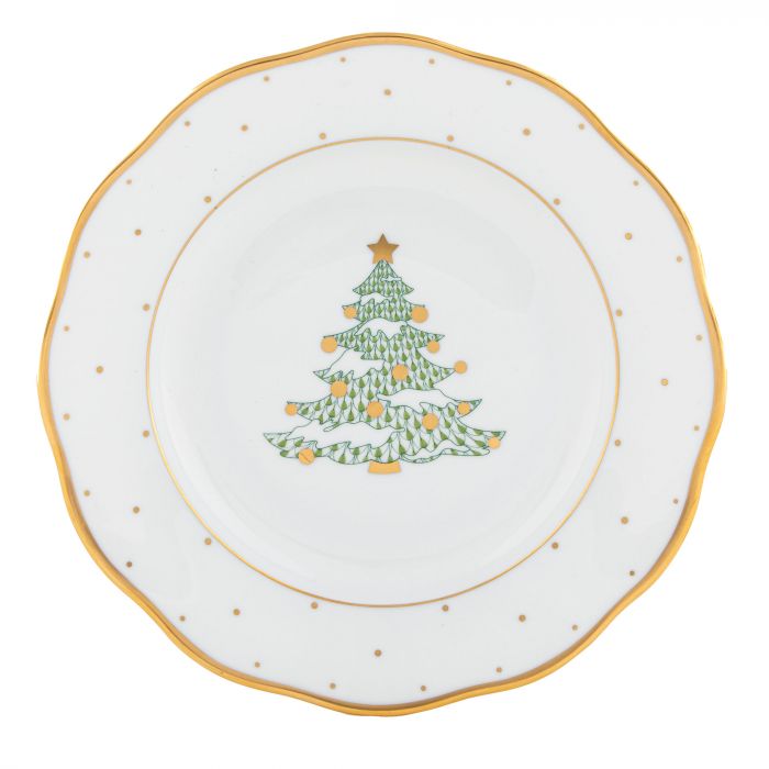Herend Christmas Tree Dessert Plate