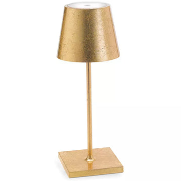 Mini Poldina Rechargable Lamp in Gold Leaf