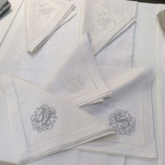 Teresa Alecrim Monogrammed Napkin