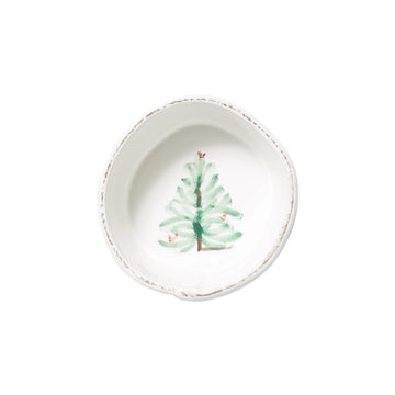 Vietri Christmas Lastra Ceramic Condiment Bowl