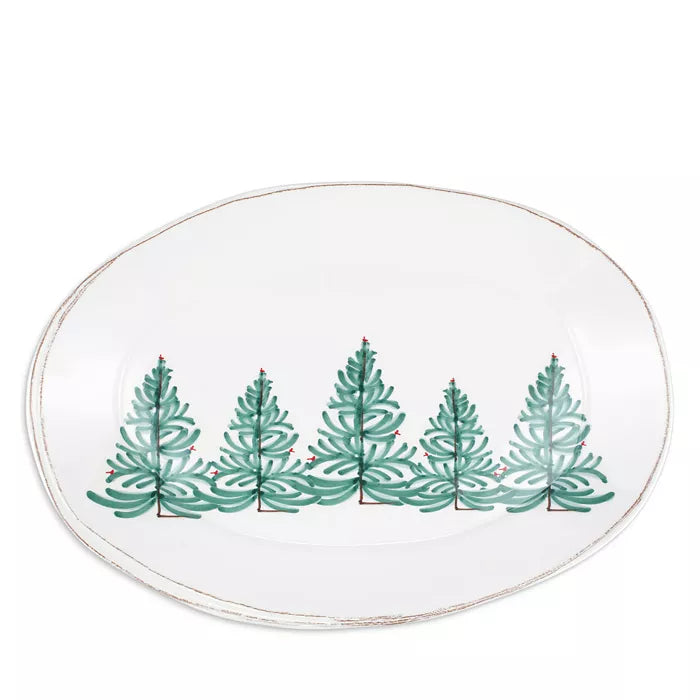 Vietri Christmas Lastra Melamine Oval Platter