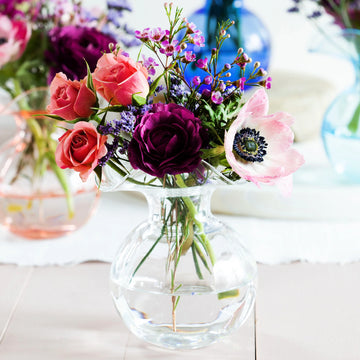 Vietri Hibiscus Bud Vase in Clear