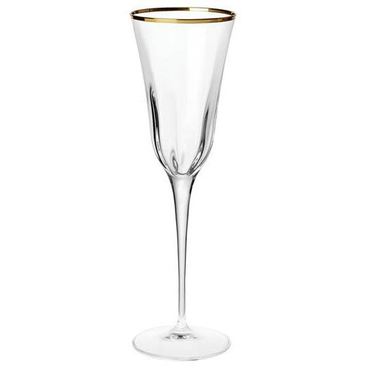 Vietri Optical Gold Wine Glass